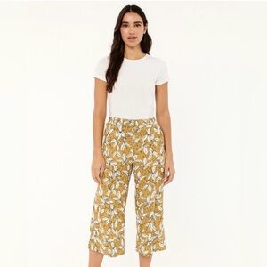 Rachel Zoe | Mustard Floral Linen Pants | S